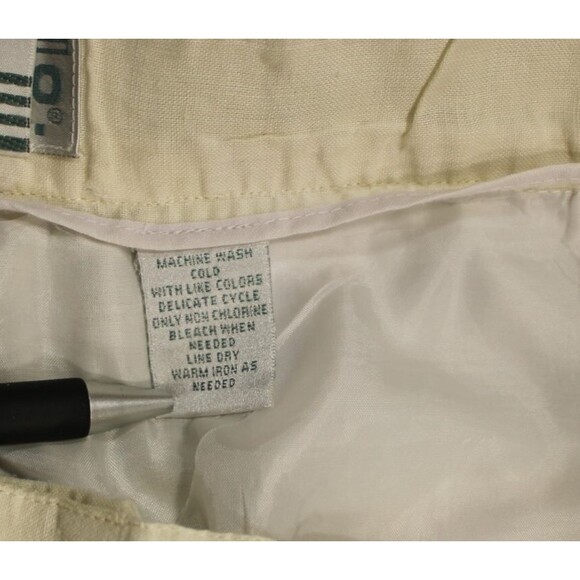 Renato Collezione Pleated Pants Men 40 100% Linen Beige Vintage - Picture 5 of 7